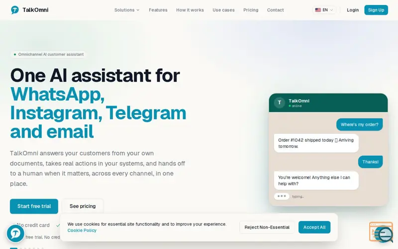 Screenshot of TalkOmni
