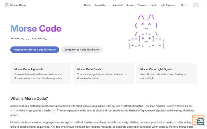 Screenshot of Morse Codes