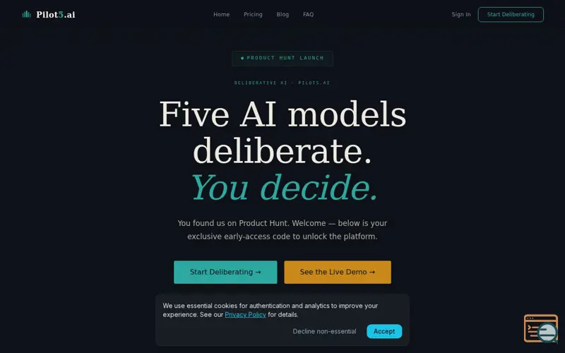 Screenshot of Pilot5.ai