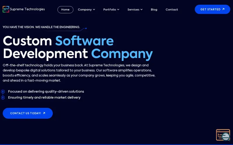 Screenshot of Supreme Technologies