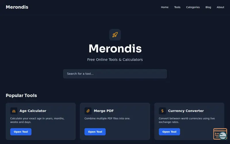 Screenshot of Merondis