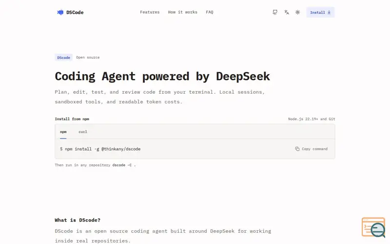 Screenshot of DSCode