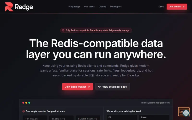 Screenshot of RedgeDB