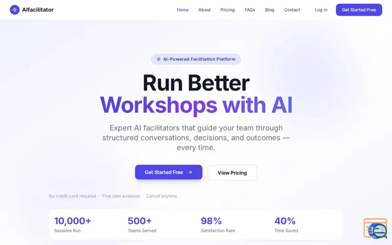 Screenshot of AIfacilitator