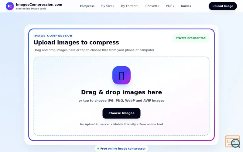 Screenshot of Images Compressor