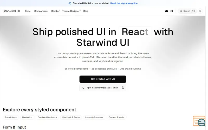 Screenshot of Starwind UI