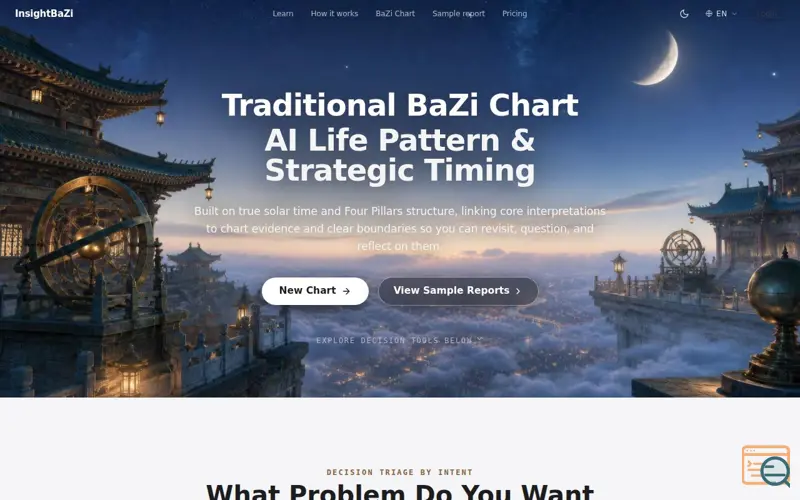 Screenshot of InsightBaZi