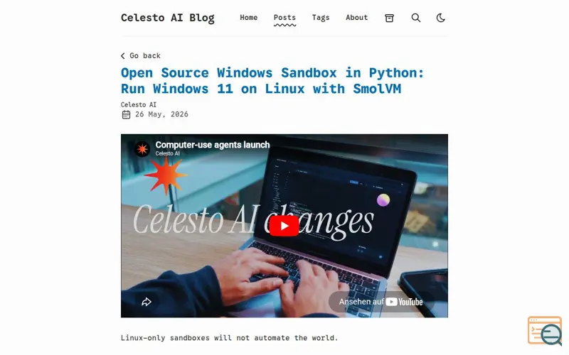 Screenshot of Celesto