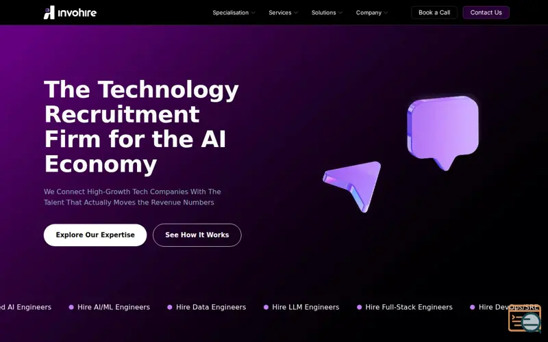 Screenshot of InvoHire