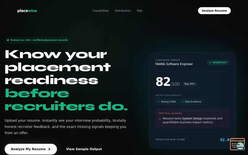 Screenshot of PlaceWise