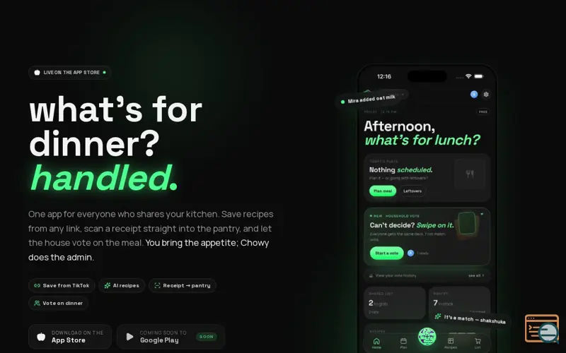 Screenshot of Chowy