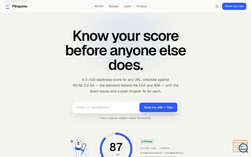 Screenshot of Plingzine