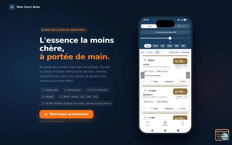 Screenshot of Mon Suivi Auto 