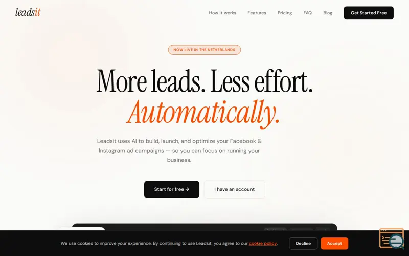 Screenshot of Leadsit