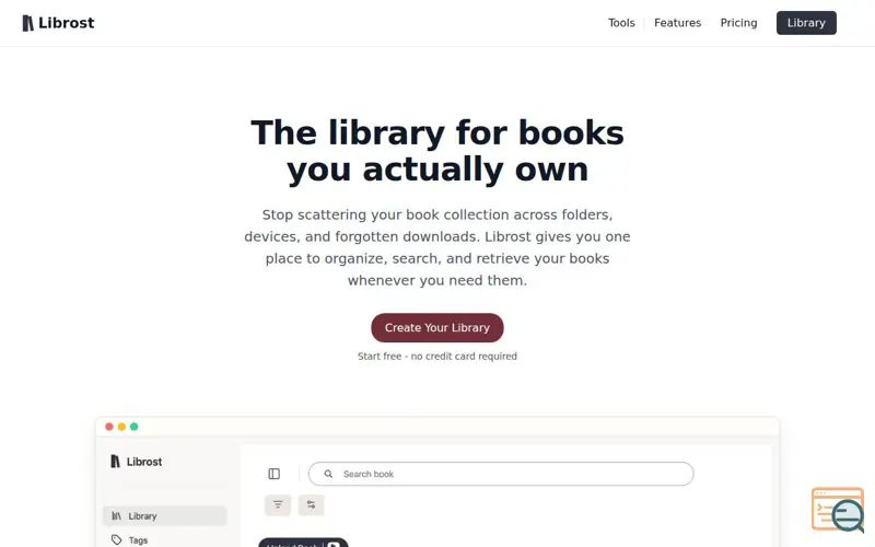 Screenshot of Librost