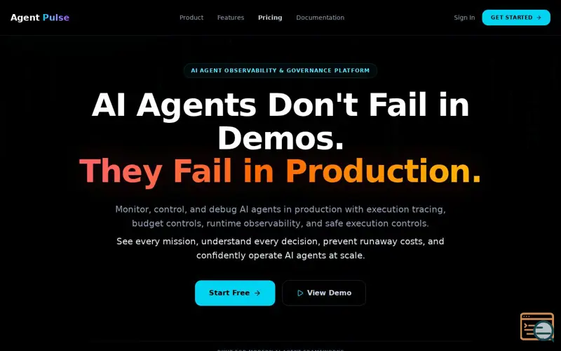 Screenshot of AgentPulse