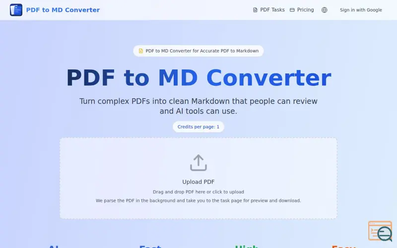 Screenshot of Pdftomdconverter
