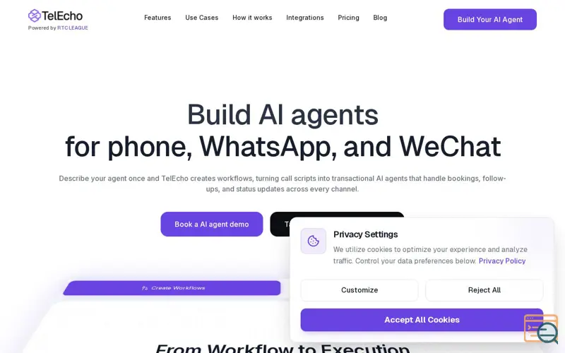 Screenshot of TelEcho