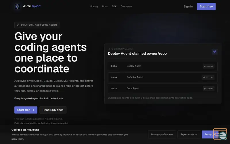 Screenshot of Availsync