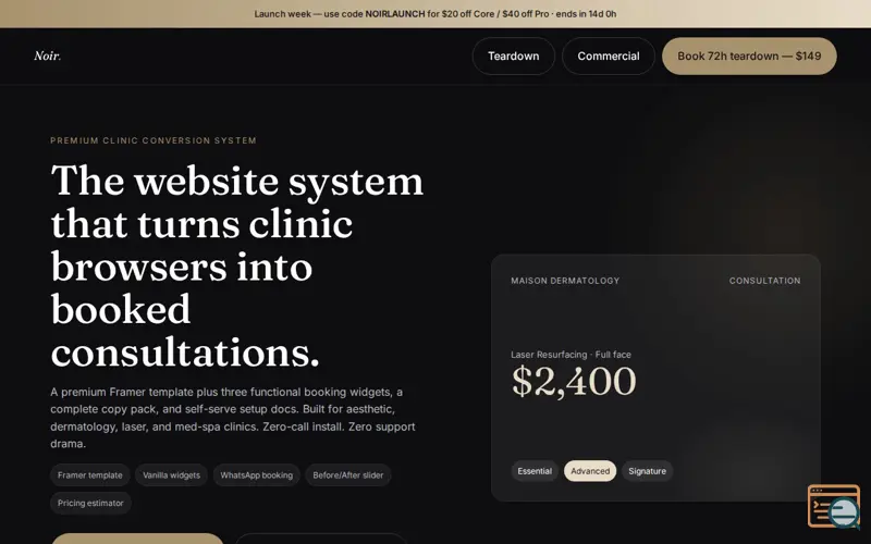 Screenshot of Noir Clinic Conversion Pack