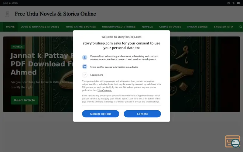 Screenshot of Free Urdu Novels & Stories Online