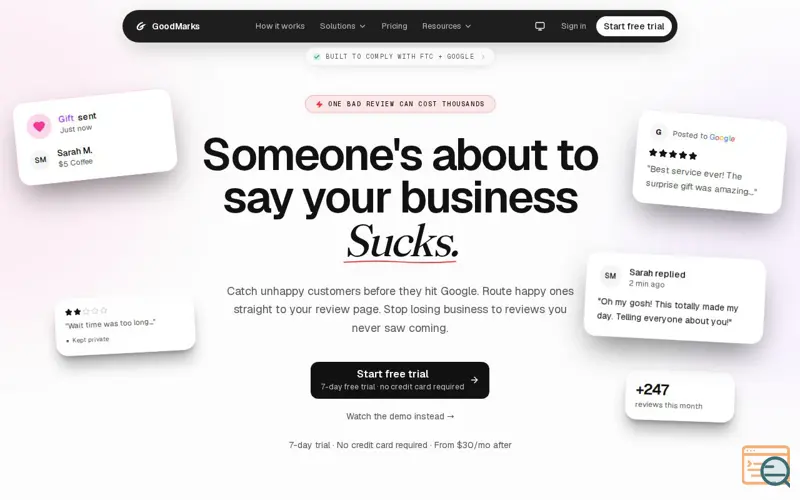Screenshot of GoodMarks