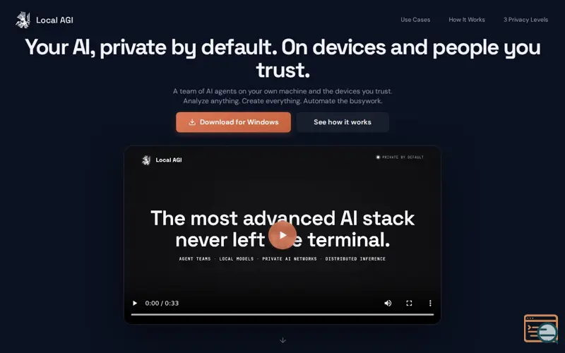 Screenshot of Local AGI