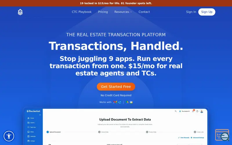 Screenshot of DocJacket