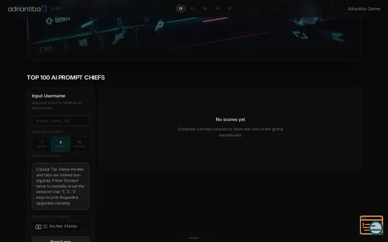 Screenshot of Adriantiba Games