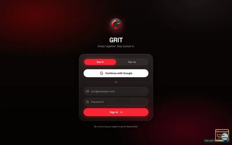 Screenshot of GRIT