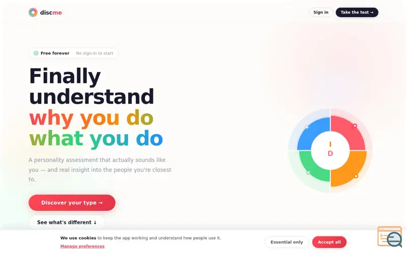 Screenshot of discme