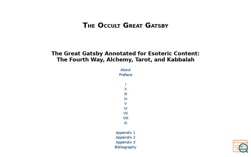 Screenshot of The Occult Gatsby, a launch using NearlyFreeSpeech.NET