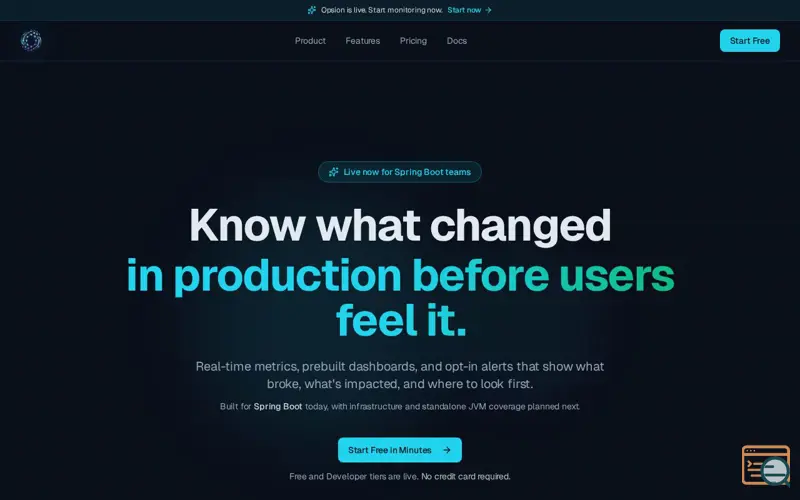 Screenshot of Opsion