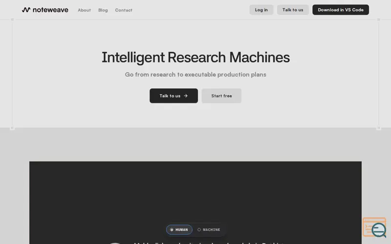 Screenshot of Noteweave