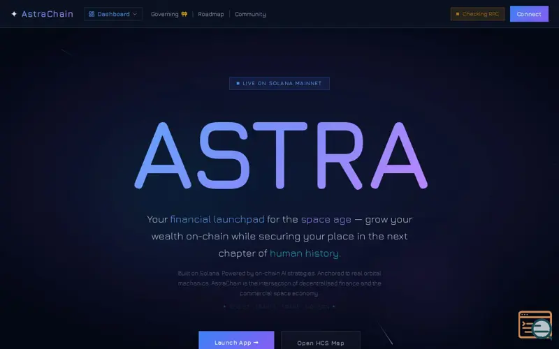Screenshot of AstraChain