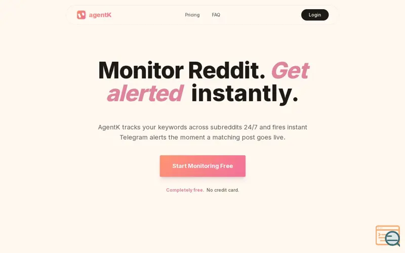 Screenshot of AgentK