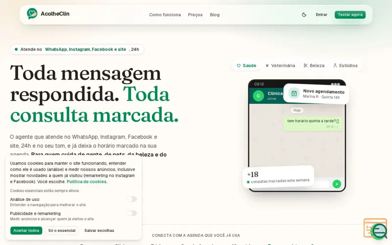 Screenshot of AcolheClin