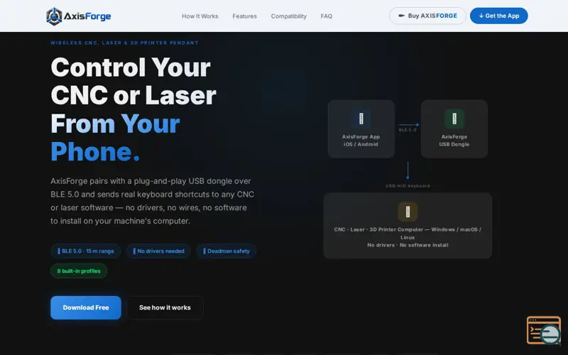 Screenshot of AxisForge