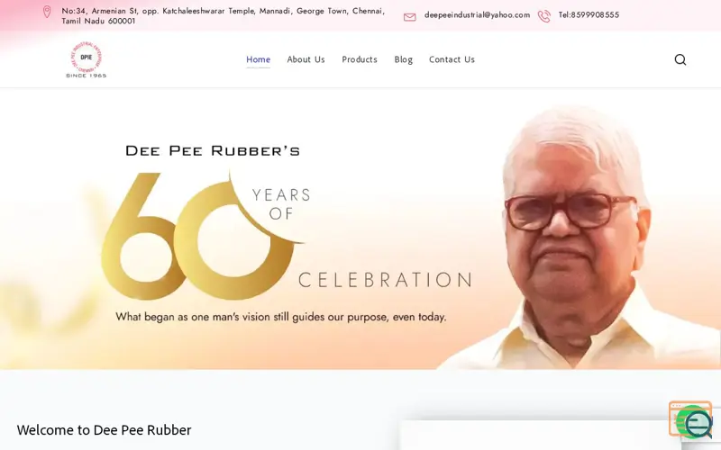 Screenshot of Deepee Rubber