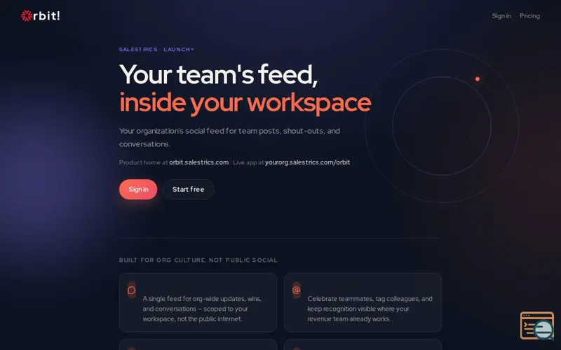 Screenshot of Orbit! by Salestrics