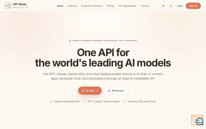 Screenshot of API-Route