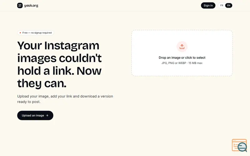 Screenshot of Yesk