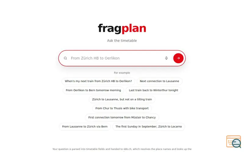 Screenshot of fragplan: frag den Fahrplan