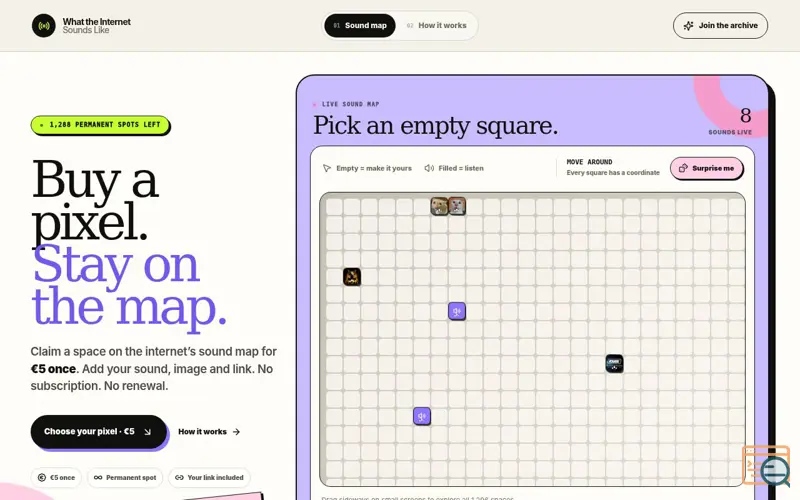 Screenshot of A collective sound archive