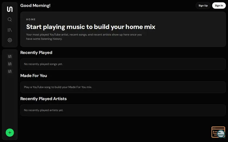 Screenshot of Streamify Web Player