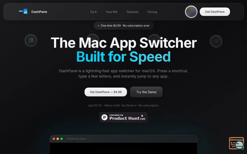Screenshot of Dashpane