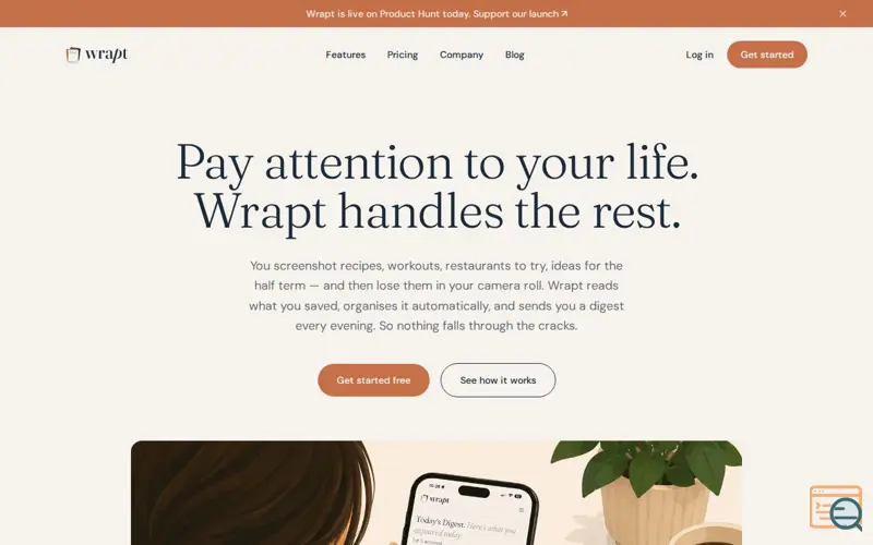 Screenshot of Wrapt AI