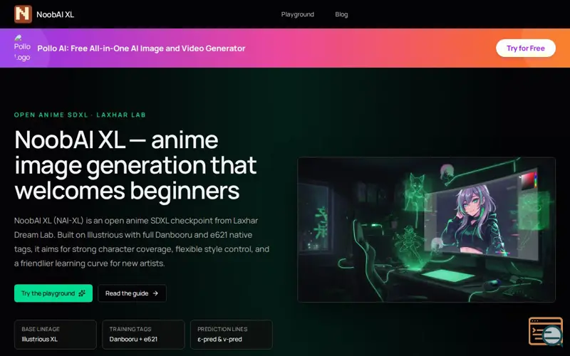 Screenshot of NoobAI XL, a launch using FirstLook