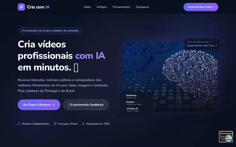 Screenshot of IA Para Criadores