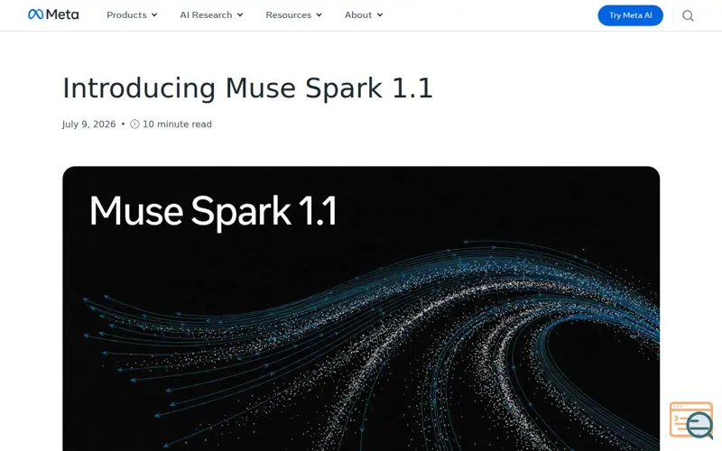 Screenshot of Muse Spark 1.1 by Meta AI